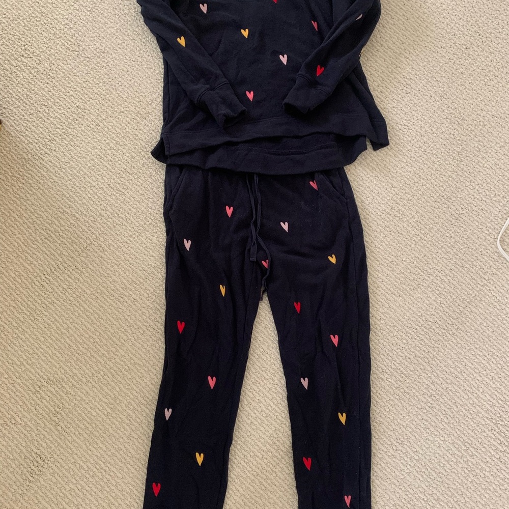 LOFT Women’s Multicolor Heart Pajama Set